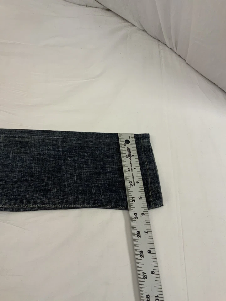 Jeans Just Usa Talla 0 Azul Lavado Oscuro Calce Ajustado Mezcla de Algodón Hecho en EE. UU. YGI W1-162 Foto 4 de 4