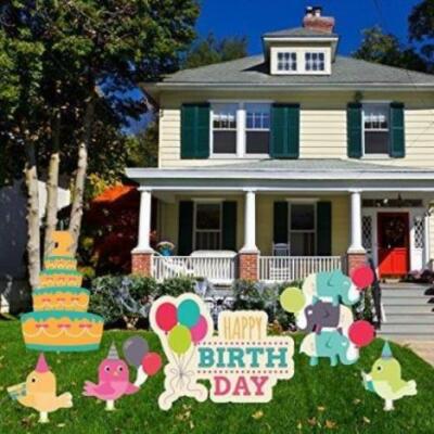 Happy 2nd Birthday Yard Decoration 6 piece set - FREE SHIPPING