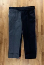 THOM BROWNE Fun-Mix navy blue wool & corduroy backstrap pants Size 3 / Large NWT