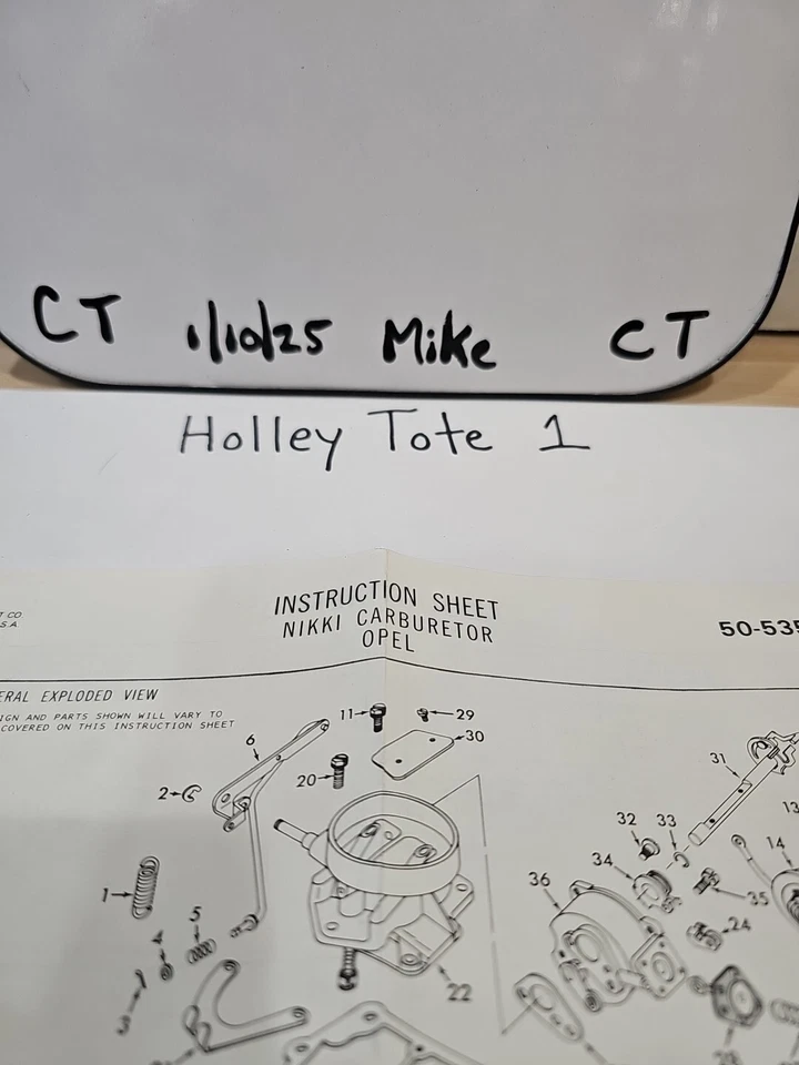 Kit de renovación de carburador Holley 3-869 para carburadores Nikki Opel 2BBL Foto 4 de 4