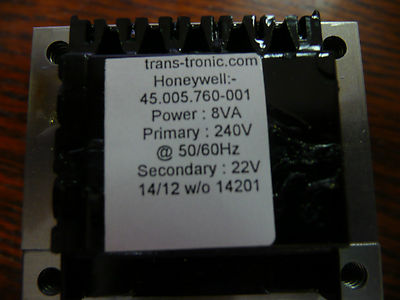 Honeywell TransTronic 450057360-001 Transformer Pri 240vaxc Sec 22vac NEW