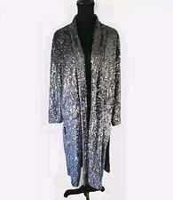 BB Dakota Steve Madden Hat Trick Duster Jacket Sequence Thunderstorm Size Small 