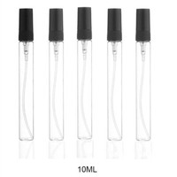 5Pcs 2ML 3ML 5ML 10ML Tragbar Schwarz Klar Mini ParfüM Glas Leer SprüHflasche