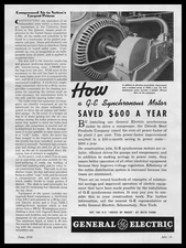 1939 Detroit Steel Products Co. Use General Electric Synchronous Motors Print Ad
