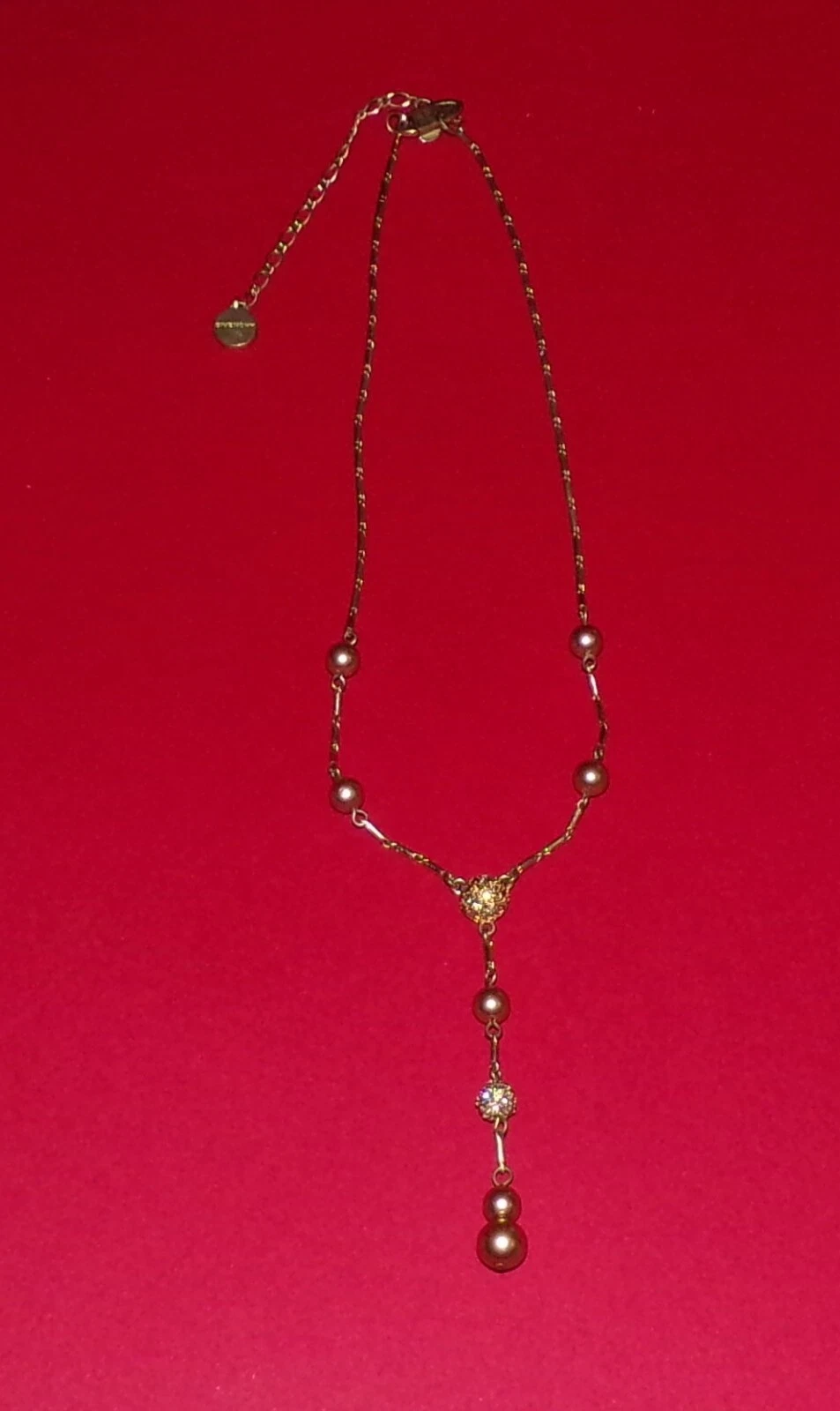 Collana Catena Oro Givenchy Vintage con Perle Finte