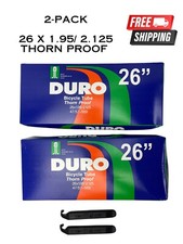 2 PACK 26 x 1.95/2.125 Bicycle Inner Tube Heavy Duty Thorn Resistant Cruiser MTB