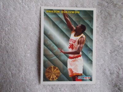 Fleer 93-94: NBA ''HAKEEM OLAJUWON'' #225 Houston Rockets Trading Card n43