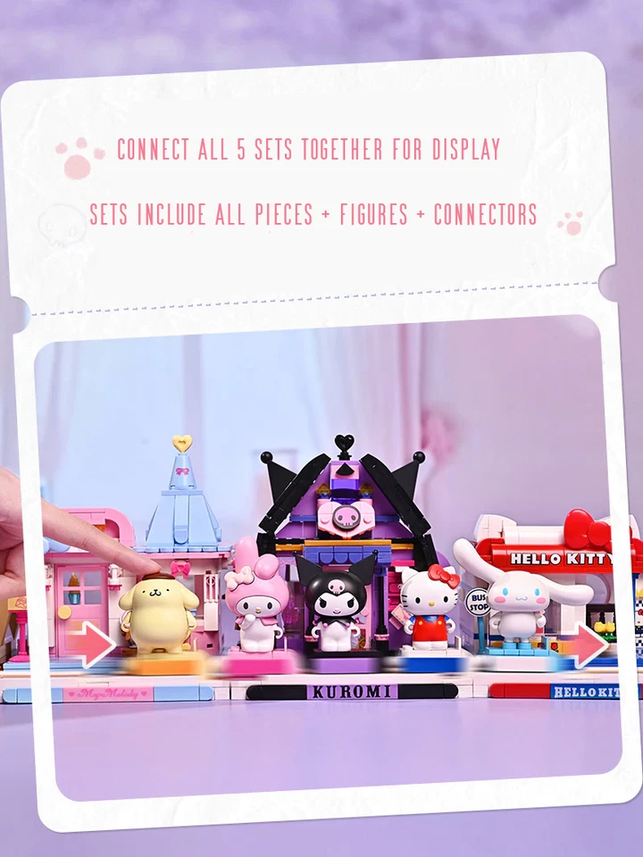 ✅ Official Sanrio City Streets Kuromi Hello Kitty Building Block Sets DIY NEW - Image 4 of 4