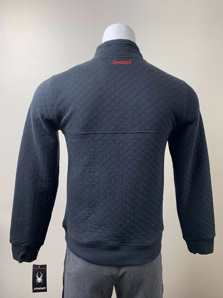 Spyder | Pullover L/S acolchado Frontier para hombre | Negro | Pequeño | Nuevo con etiquetas $149 Foto 3 de 4
