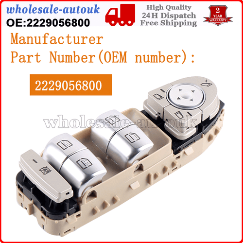 Driver Window Switch For Mercedes W205 S205 X253 /C253 A2059056811 A2229056800 - Picture 7 of 12