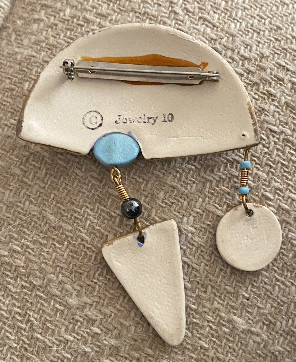☆TATIANA☆ Velvet Emblem Brooch BCH0110 Cynthia Chuang Ceramic Whimsical Porcelain Abstract Pin