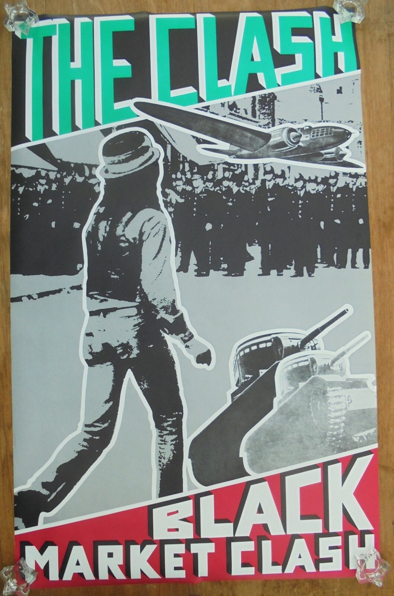 クラッシュ ブラックマーケット 当時のポスター CLASH THE CLASH - BLACK MARKET CLASH - ORIGINAL ROCK PROMO POSTER
