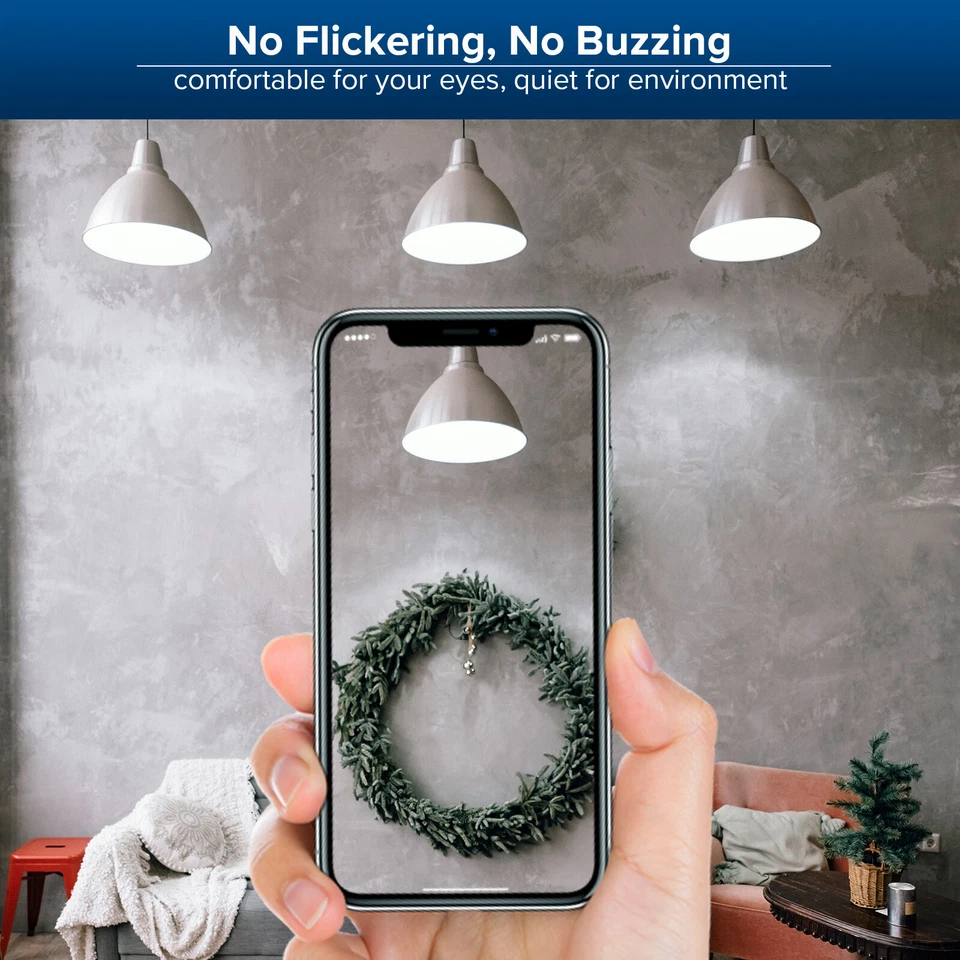 2 pcs 200W Equivalent Dimmable LED Light Bulb A19 5000K 17W Daylight Home Lamp - Image 4 of 4