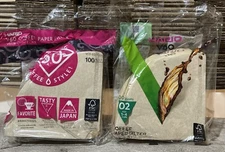Hario V60 Paper Coffee Filters, Size 02, Natural, 200 Count