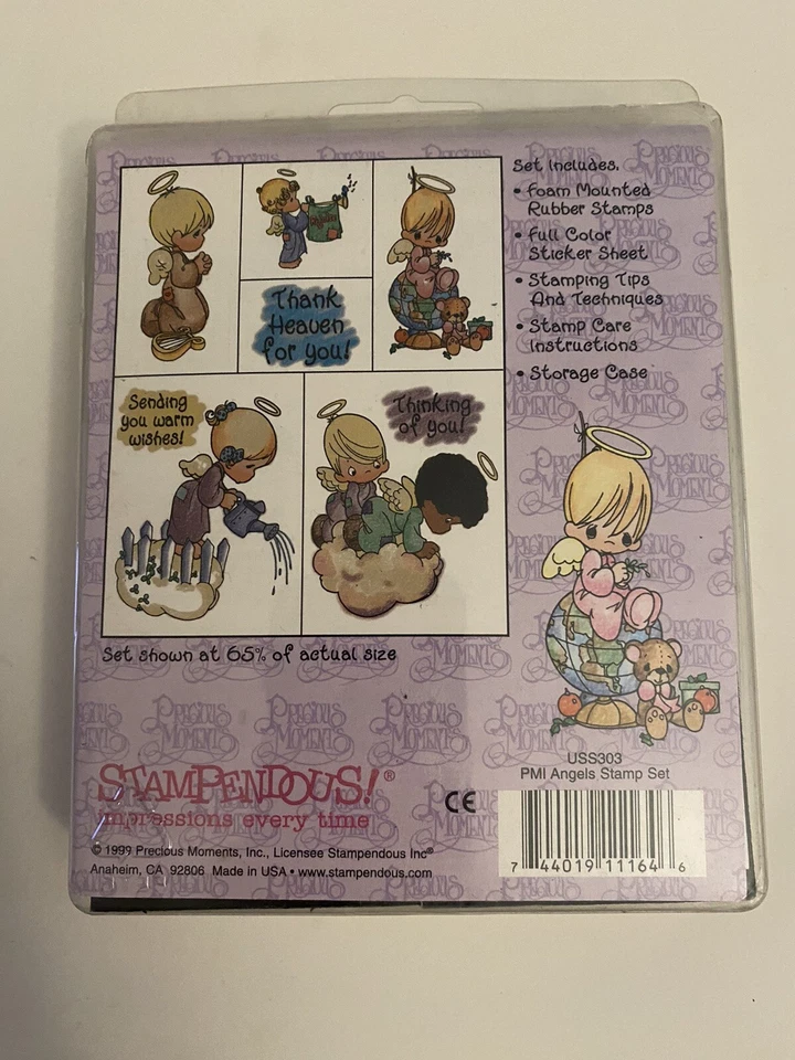 Stampendous Precious Moments Angels Stamp Set Unmounted EUC RS5 - Image 2 of 3