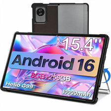 2025 NEU 15,4" Tablet Android 16 10000mAh 8GB RAM 256GB ROM 4G LTE Metallkörper