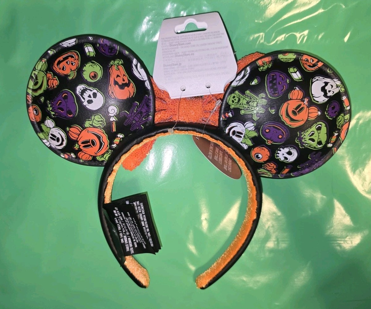 Disney Parks Collectable Trick or Treat Glow Ears 2024 Mickey Halloween Headband 2024 Disney Parks Halloween Glow In The Dark Pumpkins Minnie  main image 3