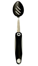 Inox Rostfrei Stainless Steel Black Slotted Serving Spoon Kitchen 13” Vintage