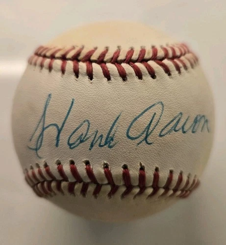 HANK AARON Autographed MLB Baseball PSA DNA Signed Official National League...