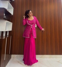 SALWAR KAMEEZ PAKISTANI INDIAN WEDDING PARTY WEAR DRESS BOLLYWOOD SUIT SHARARA