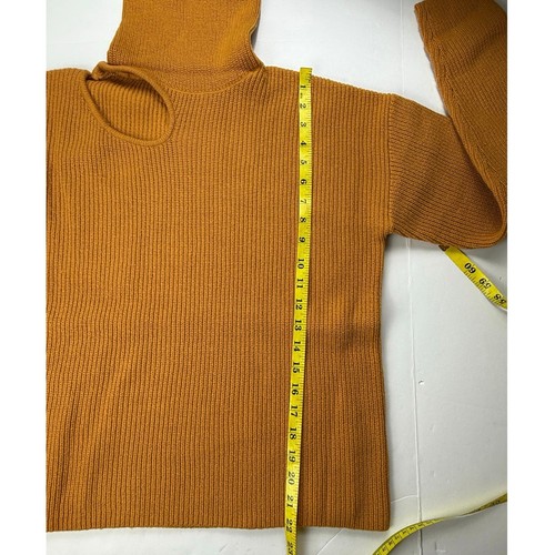 Listair Women's Mustard Knit Turtleneck Sweater Free Size - Picture 4 of 8