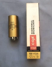 Cornell Dubilier 100uF 450V 40uF 40uF 450V Electrolytic Capacitor, tests Good!