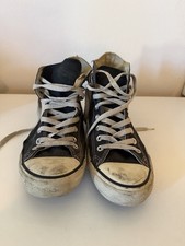 Converse Chuck Taylor All Star Sneakers Black w/ White - Men  s 7 / Women  s 9