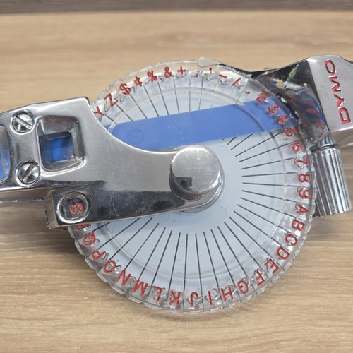 Dymo Vintage Label Maker- Hand Typewriter Metal Rare Version Large United States - Picture 3 of 13