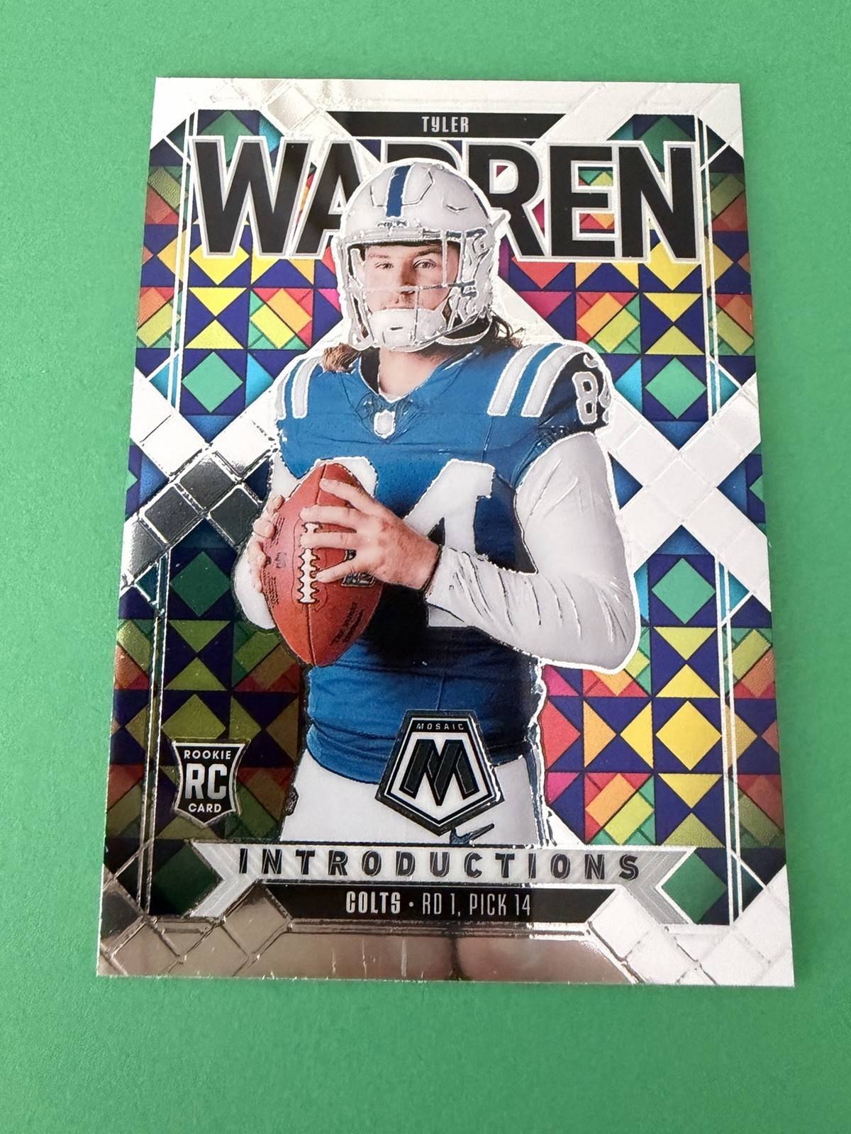 2025 Panini Mosaic Introductions #10 Tyler Warren Rookie Indianapolis Colts RC
