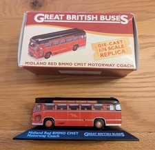 Atlas Edition Great British Buses 1:76 Midland Red BMMO CM5T Motorway Coach  Box