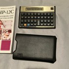 HP 12C Hewlett Packard Financial Calculator w Leather Case Owners Manual Works — photo 3