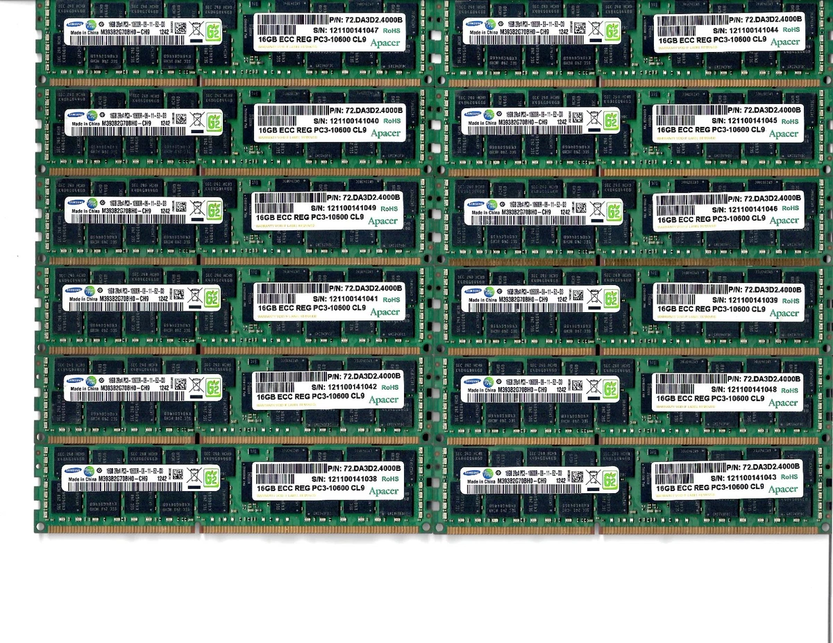 Samsung PC3-10600 (DDR3-1333) Bus Speed DIMM Network Server Memory