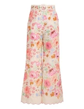 Zimmermann Raie Crop Flare Pant Size 1 BNWT RRP$480