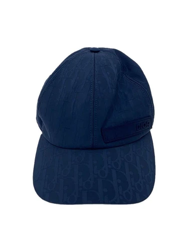 Casquette de baseball Christian Dior 023C909I5545 OBLIQUE S bleue motif total occasion