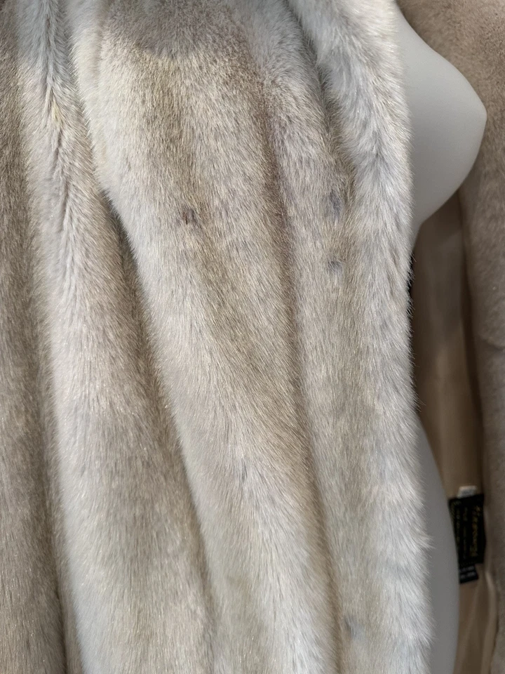 Abrigo largo de invierno vintage Tissavel largo marrón oscuro de piel sintética  Foto 2 de 4