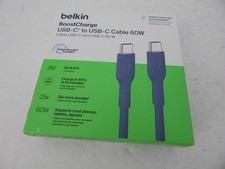 Belkin BoostCharge Universal USB-C to USB-C Cable 60W 6 Feet Blue New