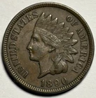 1890 Indian Head Cent — AU Condition 🔥 Origina Surfaces