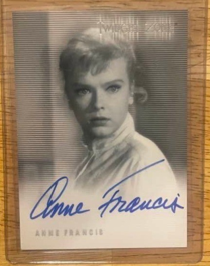 Anne Francis Signed Twilight Zone Card