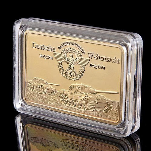 1891-1944 The Second World War Erwin Rommel Deutsche Wehrmacht Gold Plated Coin - Picture 4 of 7