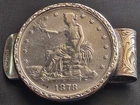 Vintage Sterling Silver Money Clip with 1878-S US Trade Dollar