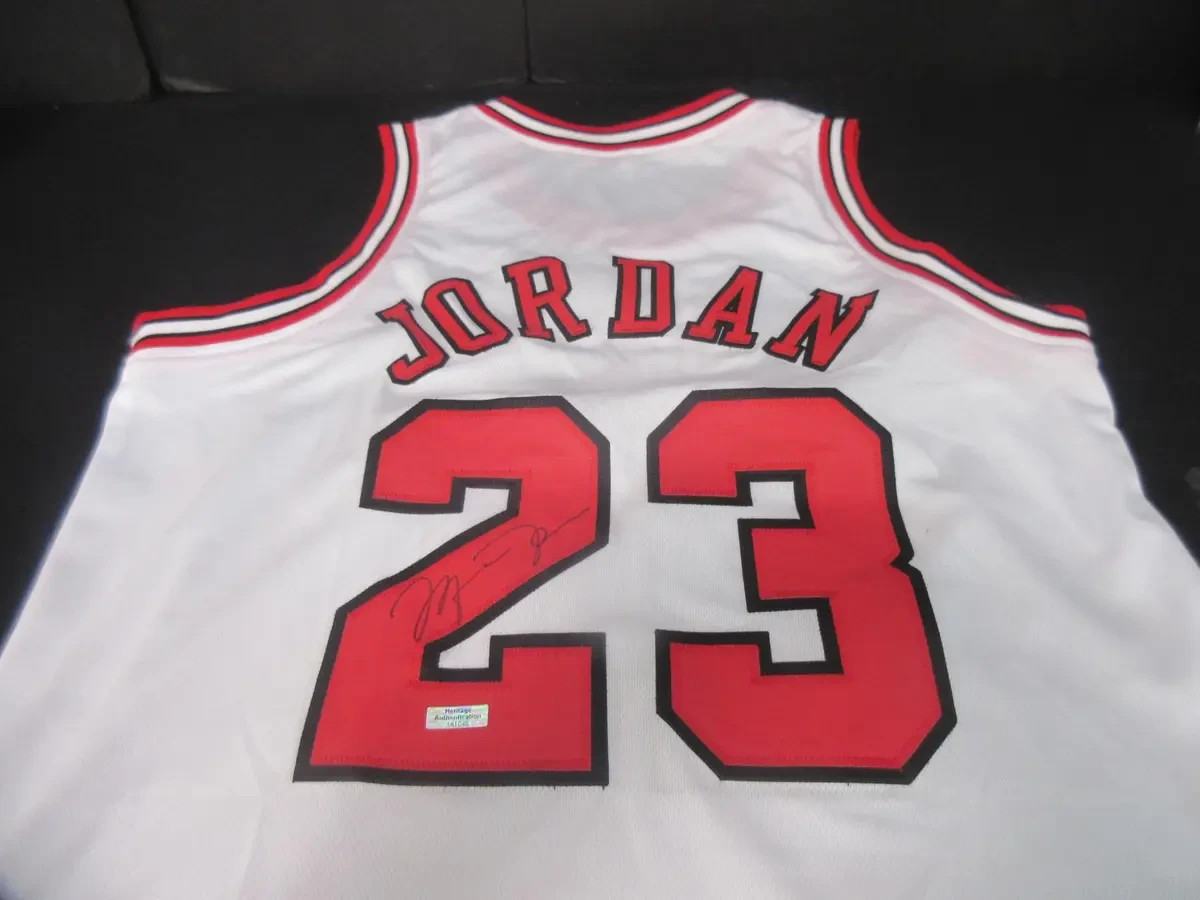 Michael Jordan HAND SIGNED Chicago Bulls Jersey White #23 Autographed COA HOLO