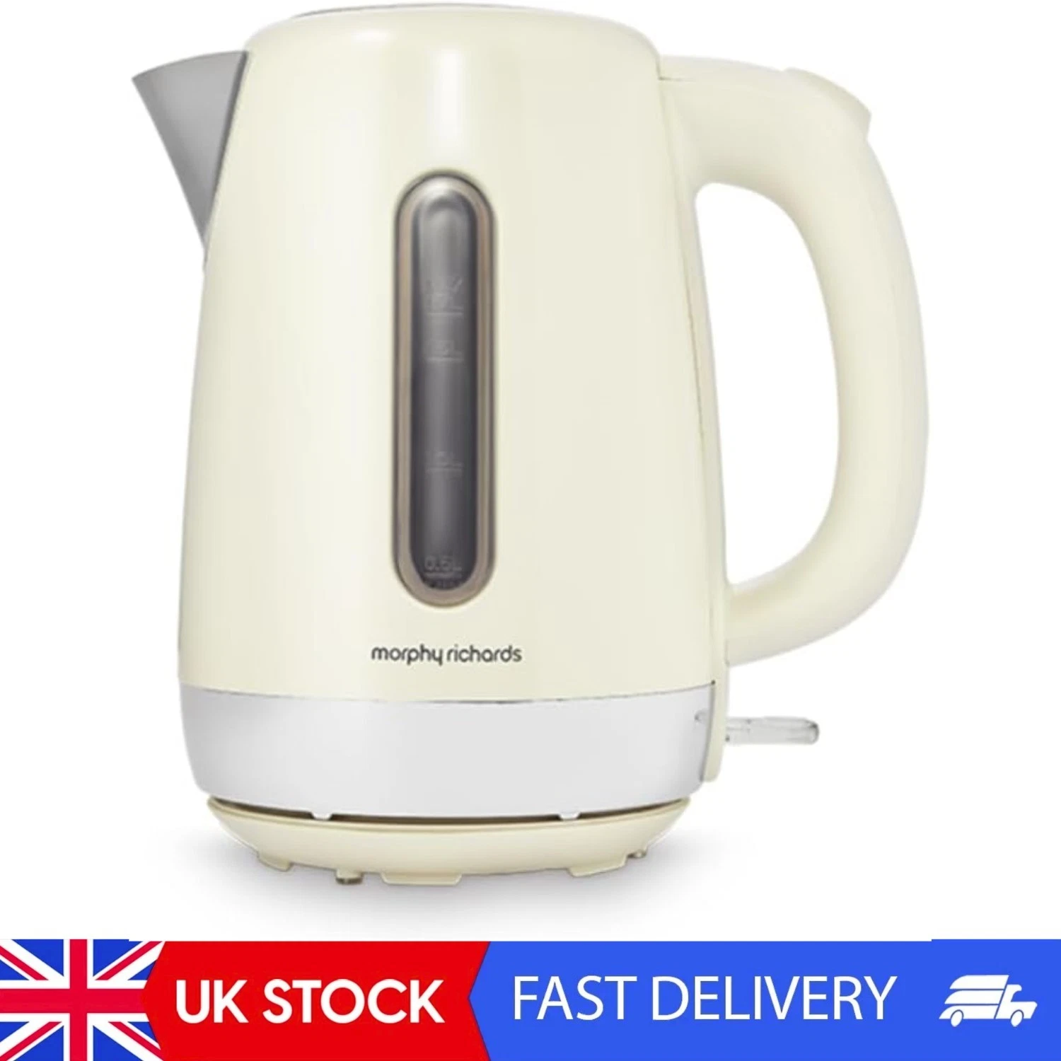 Equip Jug Kettle, 1.7L, 3Kw Rapid Boil, Removeable Limescale Filter, Easy View