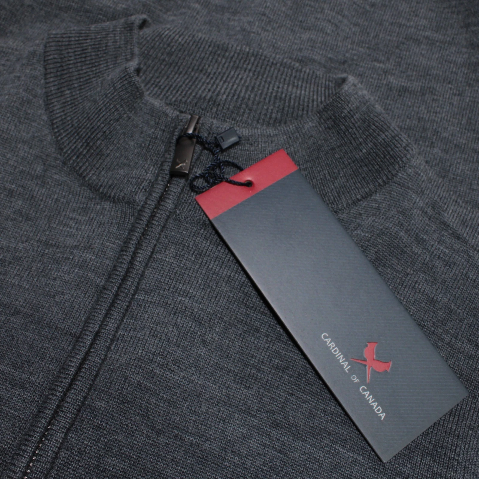 Cardinal of Canada NWT Hennessy Full Zip Sweater Size S Gray Melange 100% Wool