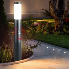 Edelstahl Stand Lampe Bewegungsmelder Terrassen Säule Garten Außen Steh Leuchte