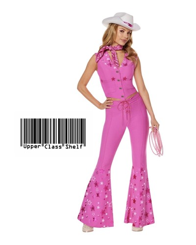 Adult Western Barbie Costume Barbie the Movie Halloween Size MEDIUM **IN HAND**