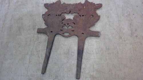 CAST IRON CHICKEN Sign Garden VTG SIGN CHICKEN Plaque HEN Farm - Picture 4 of 6