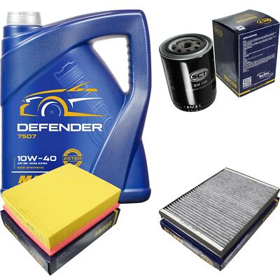 Ölwechsel Set 5L MANNOL Defender 10W-40 Motoröl + SCT Filter KIT 10131903