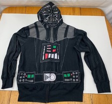 Disneyland Star Wars Darth Vader Mask Hoodie Sweatshirt - Black Adult Medium M