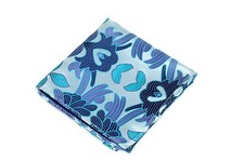 Lord R Colton Masterworks Pocket Square - Jacaranda Aqua Silk - 75 Retail New