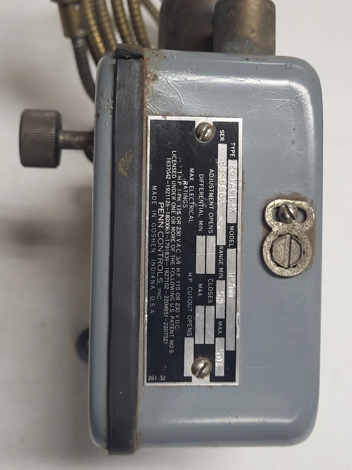 Penn Controls 261AP14X Model 1500 Range Min 5 Max 50 New No Box Switch New  - Image 4 of 4